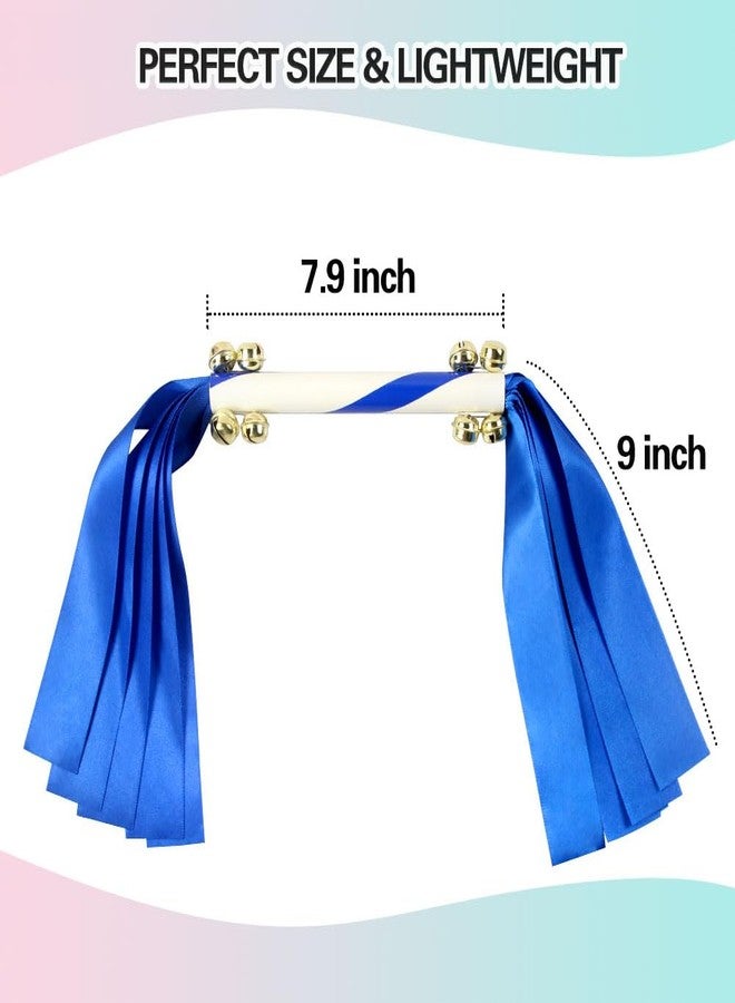 Lovecheer 2PCS Party Noise Makers Spirit Sticks Cheerleading with Bells Dance Prop Thunder Wands Blue Rhythmic Rattle Tools for Wedding New Year Sports - Image 3